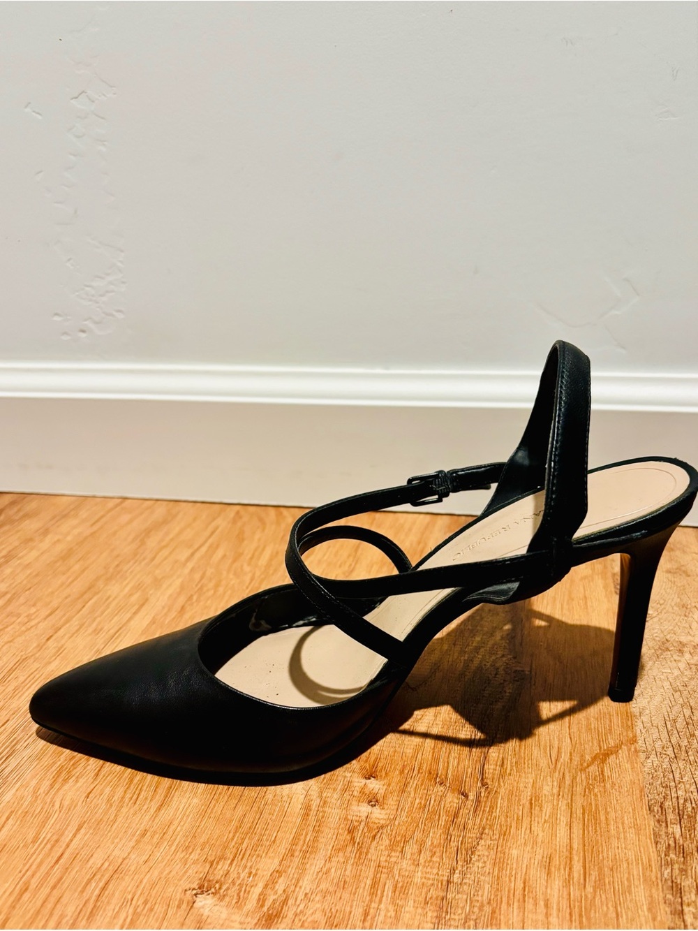 Banana Republic Black Pointed-Toe Strappy Heels